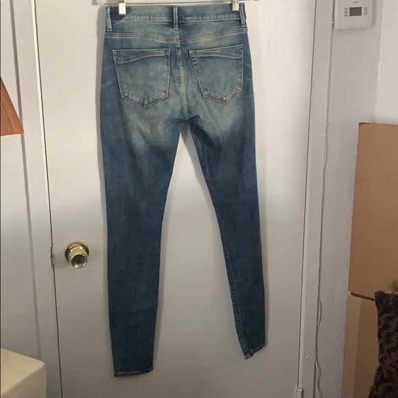 Lightly distressed jean leggings - Picture 2 of 2